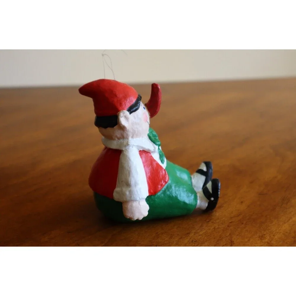 Vintage PINOCCHIO Elf Ornament Dept 56 Paper-mâché Long Nose Christmas ~4.5
